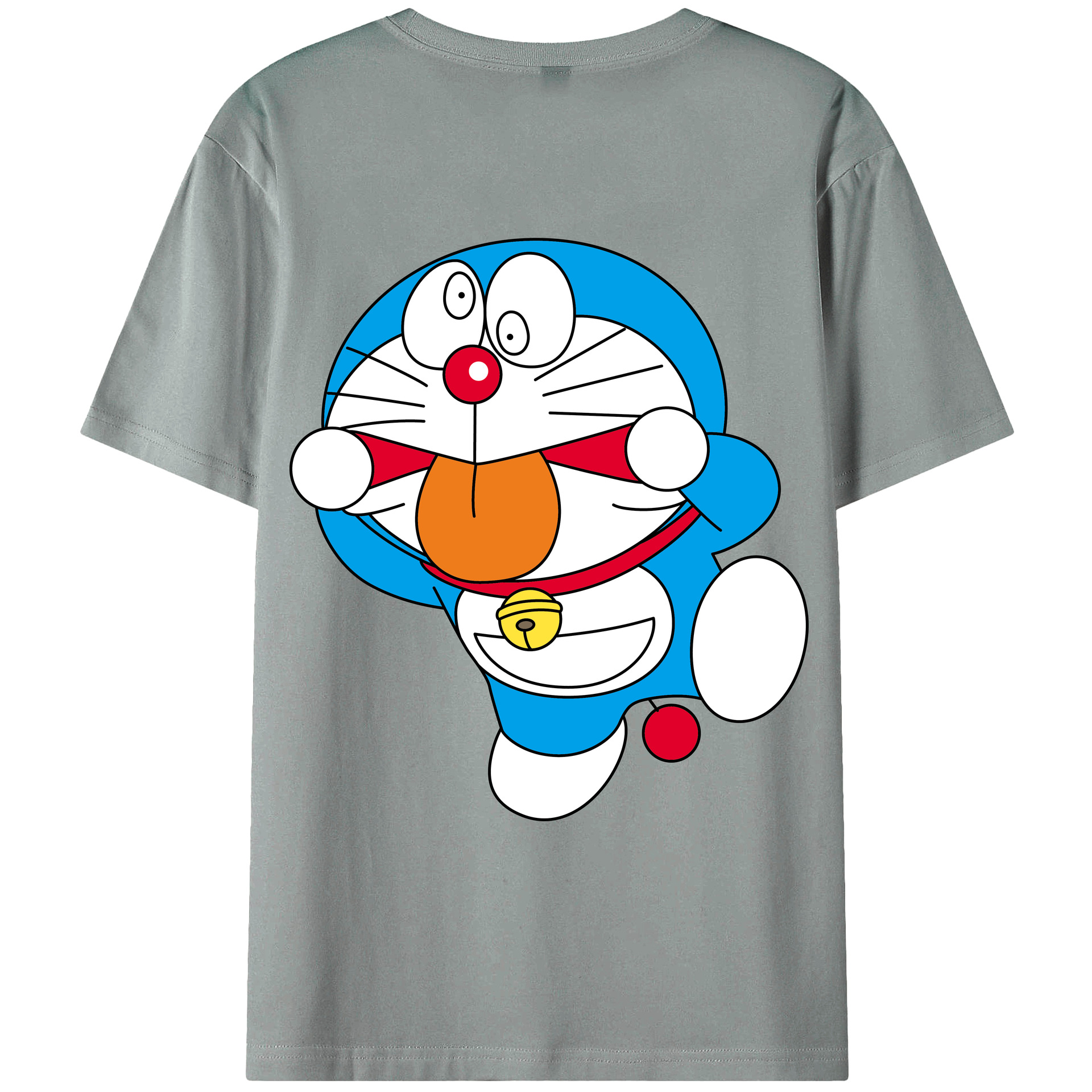 （画像用） ドラえもん Doraemon 綿100％ メンズ半袖Tシャツ（バックプリント） 通気性